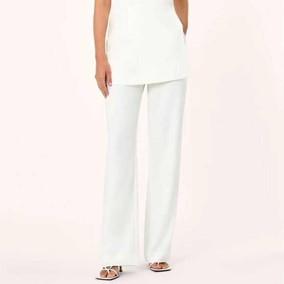 Rena Lange Wide Leg High Waist Milk Trouser Dress Pants Size 6 US - Picture 1 of 3